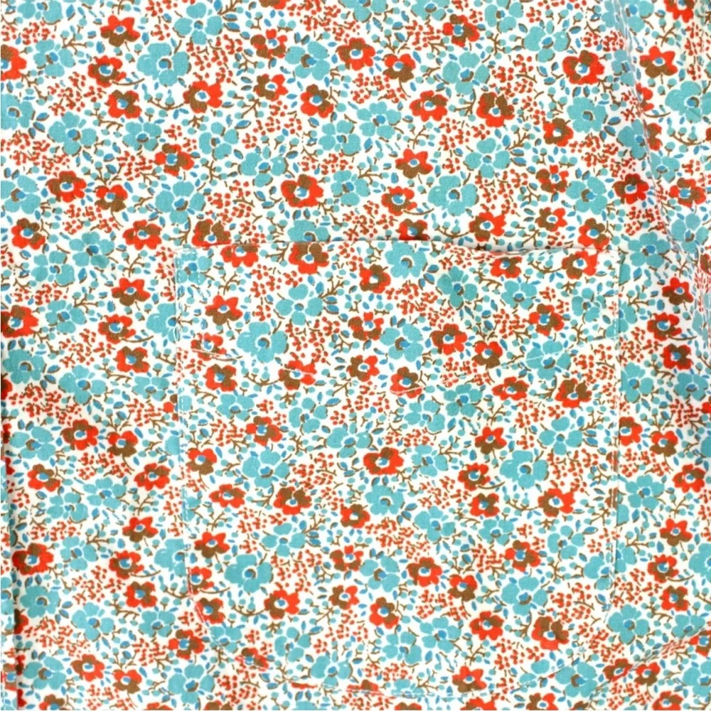 J Crew Slim Fit Long Sleeve Button Down Shirt Mens L Floral AOP Preppy Spring